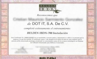 CERTIFICACION BELDEN INSTALACION